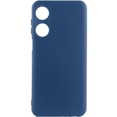 Накладка (з мікрофіброю) Silicone Cover Lakshmi Full Camera для Oppo A78- темно-синій