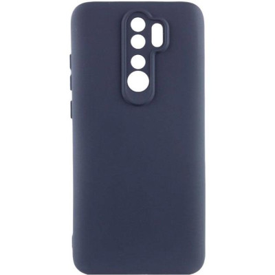 Накладка (з мікрофіброю) Silicone Cover Lakshmi Full Camera для Xiaomi Redmi Note 8 Pro- темно-синій