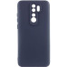 Накладка (з мікрофіброю) Silicone Cover Lakshmi Full Camera для Xiaomi Redmi Note 8 Pro- темно-синій