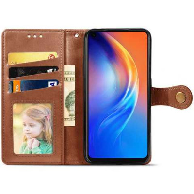 Чохол-книжка GETMAN Gallant шкіряний для Motorola Moto G14- коричневий Чохол-книжка GETMAN Gallant шкіряний для Motorola Moto G14- коричневий