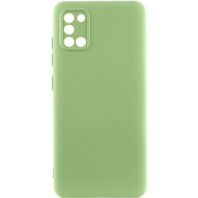 Накладка (з мікрофіброю) Silicone Cover Lakshmi Full Camera для Samsung A31 / A315- фісташковий