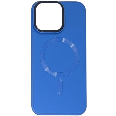Накладка шкіряна Bonbon Leather Metal Style with Magnetic для iPhone 15 Pro- індіго Накладка шкіряна Bonbon Leather Metal Style with Magnetic для iPhone 15 Pro- індіго