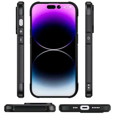 Накладка Defense Clear with Magnetic для iPhone 15- чорний Накладка Defense Clear with Magnetic для iPhone 15- чорний