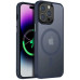 Накладка Metal Buttons with Magnetic Colorful для iPhone 14 Pro Max (6.7``)- синій