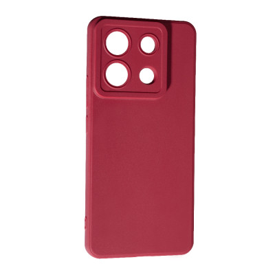 Накладка гумова SMTT для Xiaomi Redmi Note 13 Pro 5G / Poco X6 (тех.упак.)- марсала Накладка гумова SMTT для Xiaomi Redmi Note 13 Pro 5G / Poco X6 (тех.упак.)- марсала