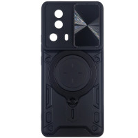 Протиударний чохол Armor RING + шторка для Xiaomi 13 Lite- чорний Протиударний чохол Armor RING + шторка для Xiaomi 13 Lite- чорний
