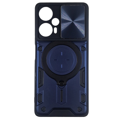 Протиударний чохол Armor RING + шторка для Xiaomi Redmi Note 12 Turbo / Poco F5- синій Протиударний чохол Armor RING + шторка для Xiaomi Redmi Note 12 Turbo / Poco F5- синій
