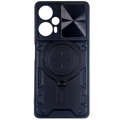 Протиударний чохол Armor RING + шторка для Xiaomi Redmi Note 12 Turbo / Poco F5- чорний Протиударний чохол Armor RING + шторка для Xiaomi Redmi Note 12 Turbo / Poco F5- чорний