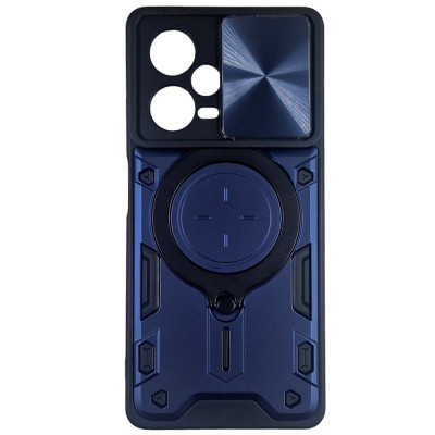 Протиударний чохол Armor RING + шторка для Xiaomi Redmi Note 12 Pro Plus- синій Протиударний чохол Armor RING + шторка для Xiaomi Redmi Note 12 Pro Plus- синій