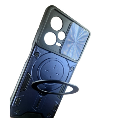 Протиударний чохол Armor RING + шторка для Xiaomi Redmi Note 12 Pro Plus- синій Протиударний чохол Armor RING + шторка для Xiaomi Redmi Note 12 Pro Plus- синій