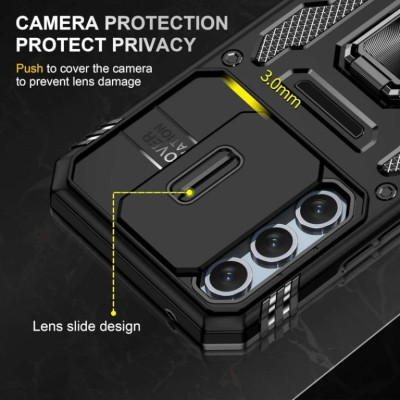 Протиударний чохол Camshield Army Ring для Samsung A34 5G- чорний Протиударний чохол Camshield Army Ring для Samsung A34 5G- чорний
