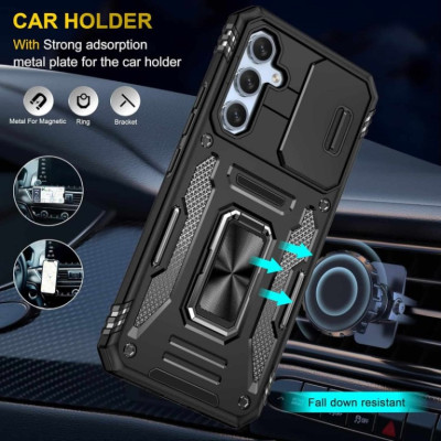 Протиударний чохол Camshield Army Ring для Samsung A34 5G- чорний Протиударний чохол Camshield Army Ring для Samsung A34 5G- чорний