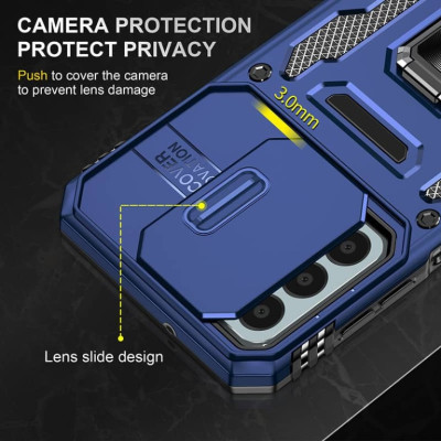 Протиударний чохол Camshield Army Ring для Samsung M34 5G- темно-синій Протиударний чохол Camshield Army Ring для Samsung M34 5G- темно-синій