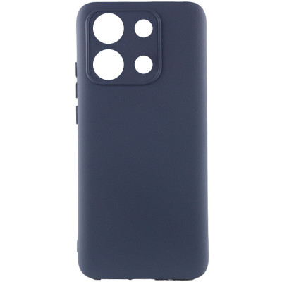 Накладка (з мікрофіброю) Silicone Cover Lakshmi Full Camera для Xiaomi Redmi Note 13 Pro 5G / Poco X6- темно-синій