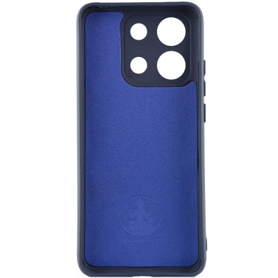 Накладка (з мікрофіброю) Silicone Cover Lakshmi Full Camera для Xiaomi Redmi Note 13 Pro 5G / Poco X6- темно-синій