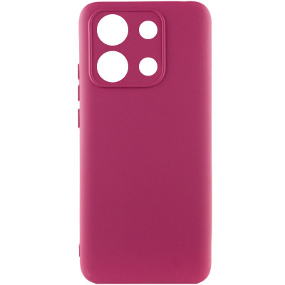 Накладка (з мікрофіброю) Silicone Cover Lakshmi Full Camera для Xiaomi Redmi Note 13 Pro 5G / Poco X6- марсала