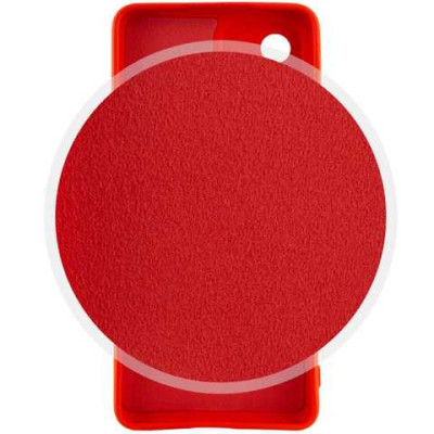 Накладка (з мікрофіброю) Silicone Cover Lakshmi Full Camera для Xiaomi Poco X6 Pro- червоний