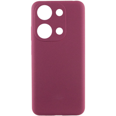 Накладка (з мікрофіброю) Silicone Cover Lakshmi Full Camera для Xiaomi Poco X6 Pro- марсала