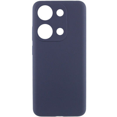 Накладка (з мікрофіброю) Silicone Cover Lakshmi Full Camera для Xiaomi Poco X6 Pro- темно-синій