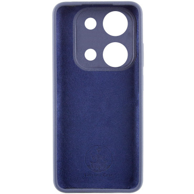 Накладка (з мікрофіброю) Silicone Cover Lakshmi Full Camera для Xiaomi Poco X6 Pro- темно-синій