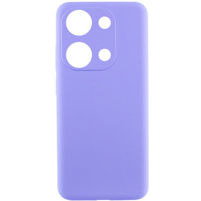 Накладка (з мікрофіброю) Silicone Cover Lakshmi Full Camera для Xiaomi Poco X6 Pro- бузковий