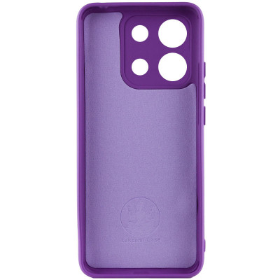 Накладка (з мікрофіброю) Silicone Cover Lakshmi Full Camera для Xiaomi Redmi Note 13 4G- фіолетовий