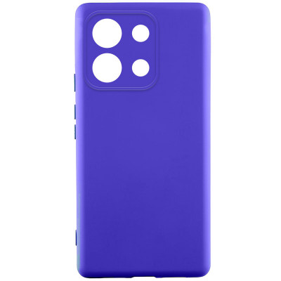 Накладка (з мікрофіброю) Silicone Cover Lakshmi Full Camera для Xiaomi Redmi Note 13 Pro 4G / Poco M6 Pro 4G / Redmi Note 14s- ультра-синій