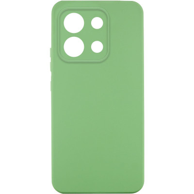 Накладка (з мікрофіброю) Silicone Cover Lakshmi Full Camera для Xiaomi Redmi Note 13 Pro 4G / Poco M6 Pro 4G / Redmi Note 14s- фісташковий