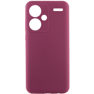 Накладка (з мікрофіброю) Silicone Cover Lakshmi Full Camera для Xiaomi Redmi Note 13 Pro Plus- марсала