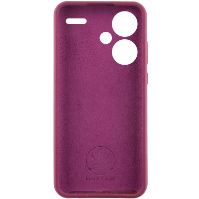 Накладка (з мікрофіброю) Silicone Cover Lakshmi Full Camera для Xiaomi Redmi Note 13 Pro Plus- марсала
