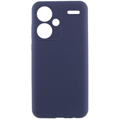 Накладка (з мікрофіброю) Silicone Cover Lakshmi Full Camera для Xiaomi Redmi Note 13 Pro Plus- темно-синій
