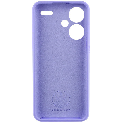 Накладка (з мікрофіброю) Silicone Cover Lakshmi Full Camera для Xiaomi Redmi Note 13 Pro Plus- бузковий