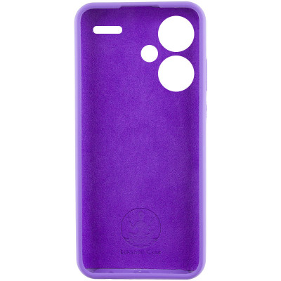 Накладка (з мікрофіброю) Silicone Cover Lakshmi Full Camera для Xiaomi Redmi Note 13 Pro Plus- фіолетовий