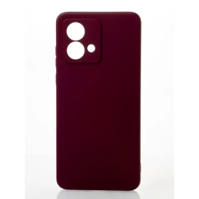 Накладка (з мікрофіброю) Soft Silk для Motorola Moto G84- бордовий