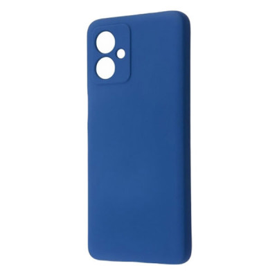Накладка (з мікрофіброю) Soft Silk для Motorola Moto G54- темно-синій