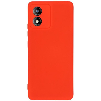 Накладка (з мікрофіброю) Soft Silk для Motorola Moto E13- червоний