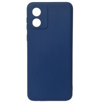 Накладка (з мікрофіброю) Soft Silk для Motorola Moto E13- темно-синій