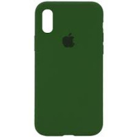Накладка (з мікрофіброю) Silk Full Protective для iPhone XR- темно-зелений