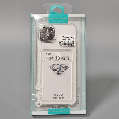 Накладка Transparent TPU з бронь кутами для iPhone 11 Pro Max з кишенею для карт- прозорий Накладка Transparent TPU з бронь кутами для iPhone 11 Pro Max з кишенею для карт- прозорий