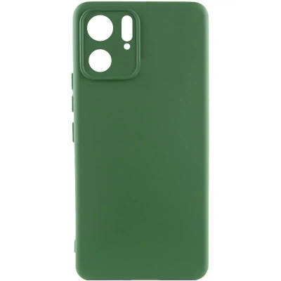 Накладка (з мікрофіброю) Silicone Cover Lakshmi Full Camera для Motorola Edge 40- темно-зелений