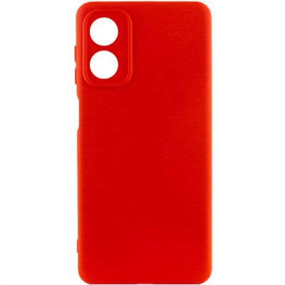 Накладка (з мікрофіброю) Silicone Cover Lakshmi Full Camera для Motorola Moto G04 / G04s- червоний