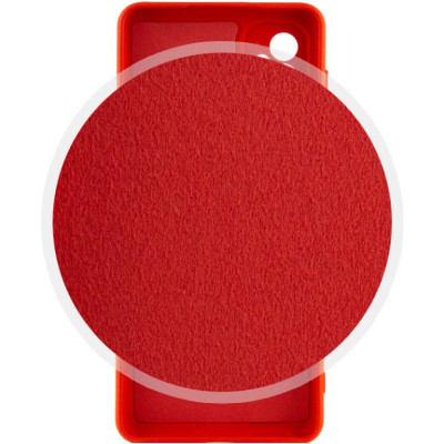 Накладка (з мікрофіброю) Silicone Cover Lakshmi Full Camera для Motorola Moto G04 / G04s- червоний