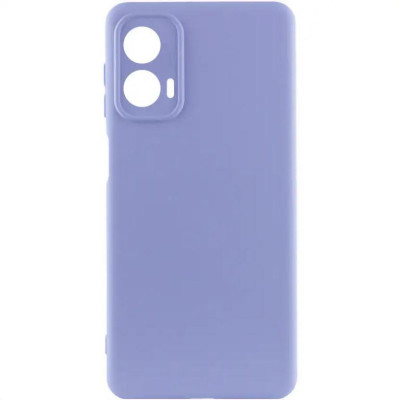 Накладка (з мікрофіброю) Silicone Cover Lakshmi Full Camera для Motorola Moto G24- бузковий