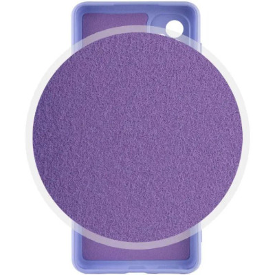 Накладка (з мікрофіброю) Silicone Cover Lakshmi Full Camera для Motorola Moto G24- бузковий