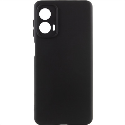 Накладка (з мікрофіброю) Silicone Cover Lakshmi Full Camera для Motorola Moto G24- чорний