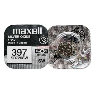 Батарейка G2 срібло Maxell SR 726 (397) Батарейка G2 срібло Maxell SR 726 (397)
