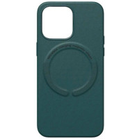 Накладка Leather with Magnetic iPhone 15 Pro Max- сосново-зелений Накладка Leather with Magnetic iPhone 15 Pro Max- сосново-зелений