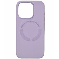 Накладка Leather with Magnetic iPhone 15 Pro Max- бузковий Накладка Leather with Magnetic iPhone 15 Pro Max- бузковий