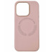 Накладка Leather with Magnetic iPhone 15 Pro Max- рожевий пісок
