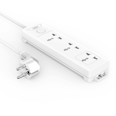 Мережевий подовжувач XO WL17 на 3 розетки 10A/250V (2m)- білий